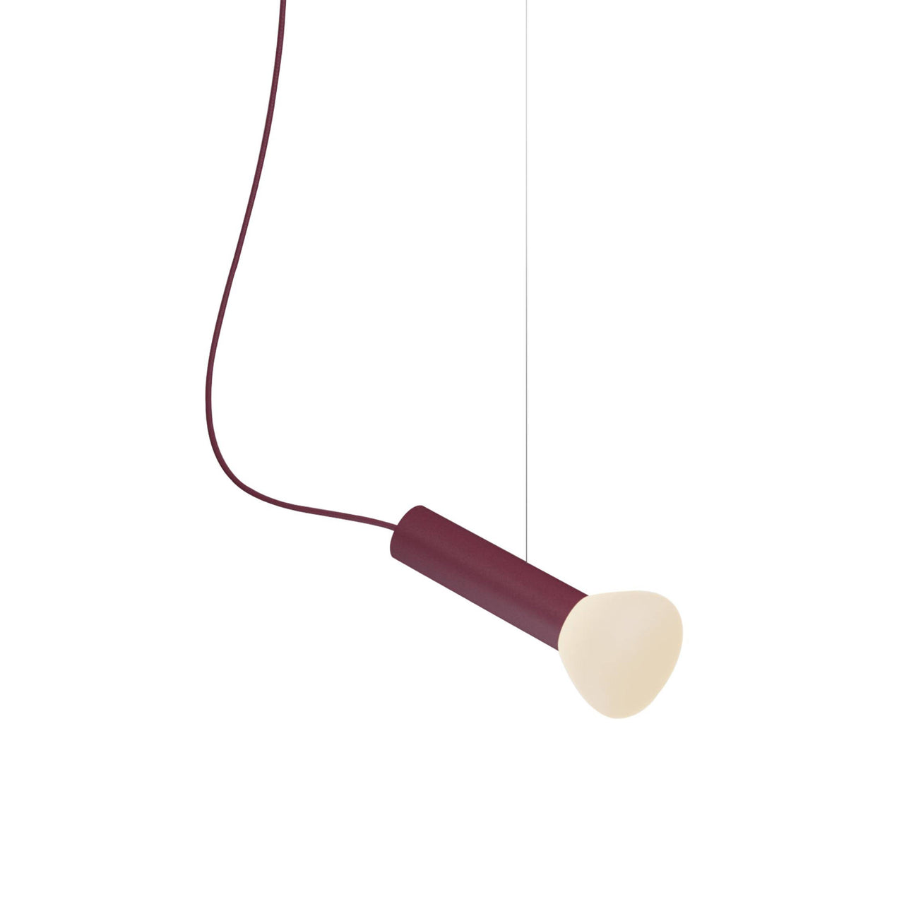 Parc 02 Pendant: with Anchor + Textured Burgundy + Burgundy