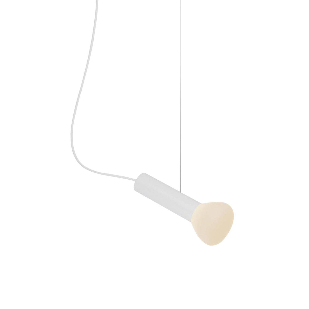 Parc 02 Pendant: with Anchor + Textured White + White