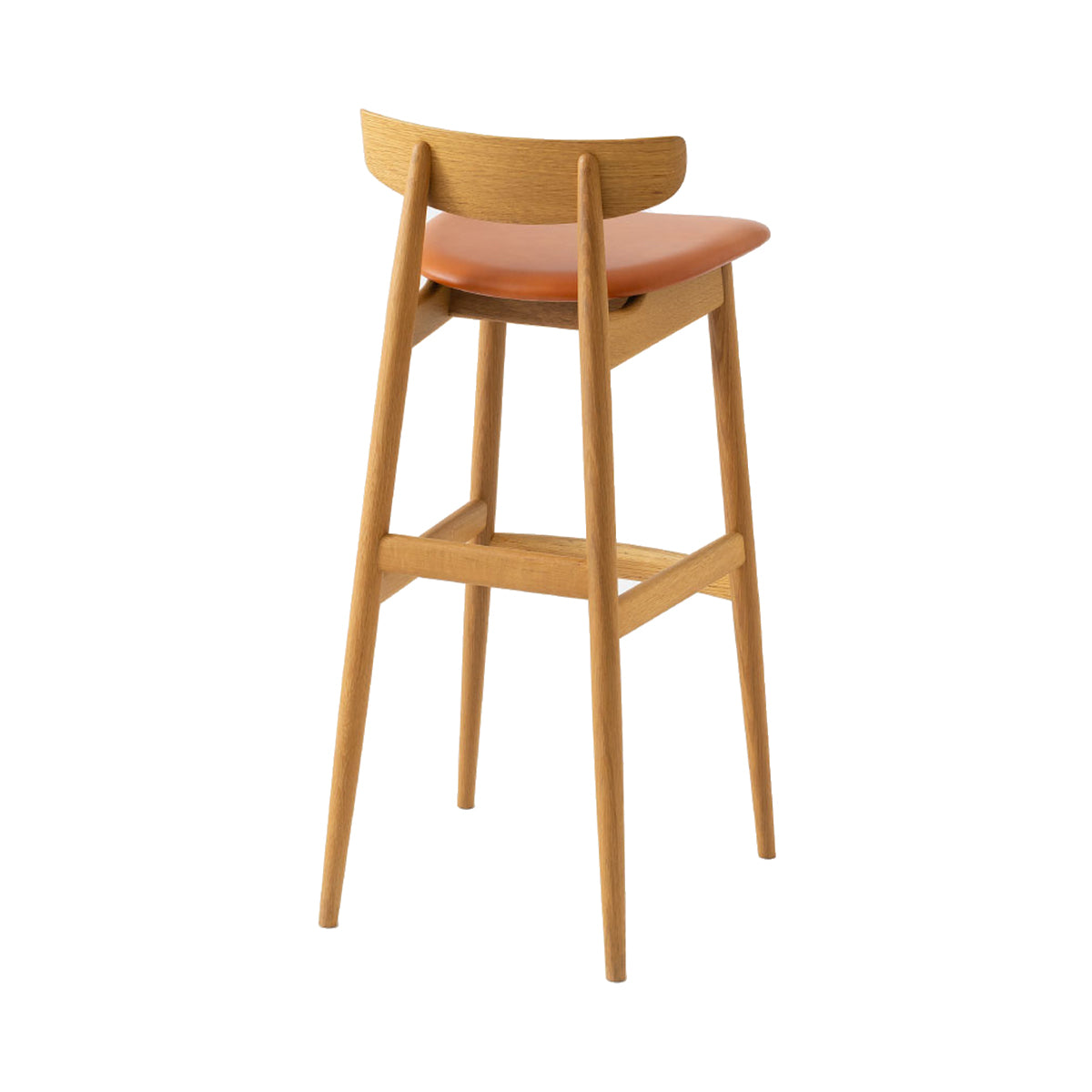 Contract Collection Counter Chair: Seat Upholstered + White Oak