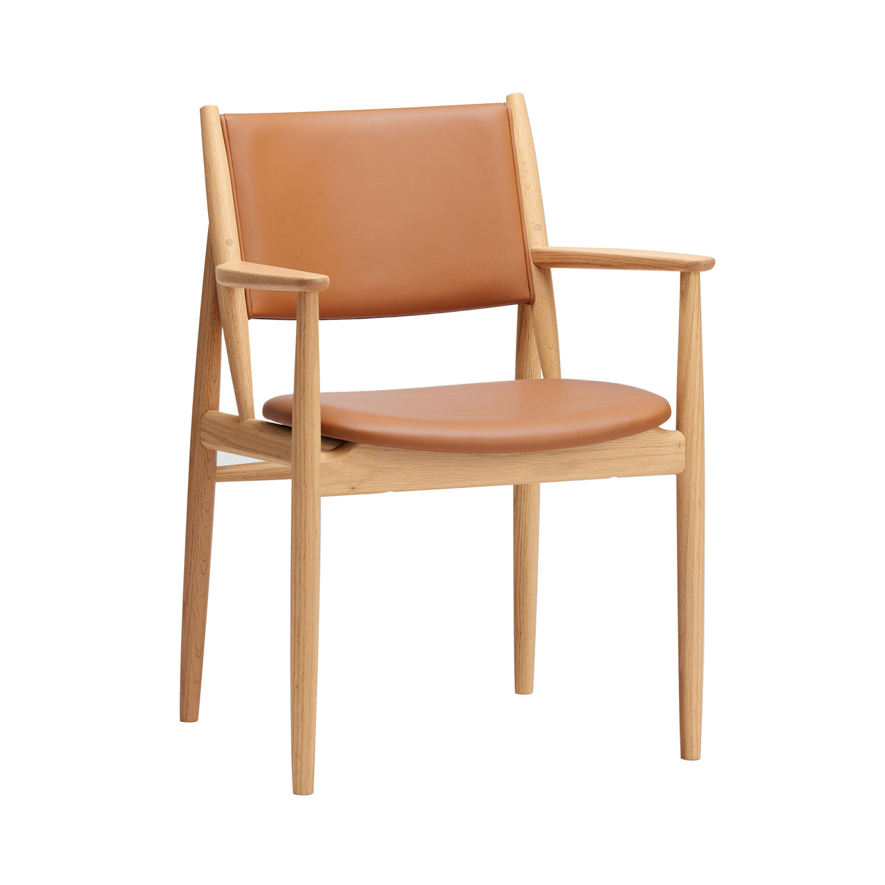 Summit Dining Chair: Natural Oak + Fibre Camel