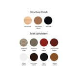 Pelleossa Stool: Seat Upholstered