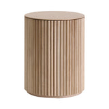 Petit Palais Side Table: High + White Stained Oak + White Stained Oak