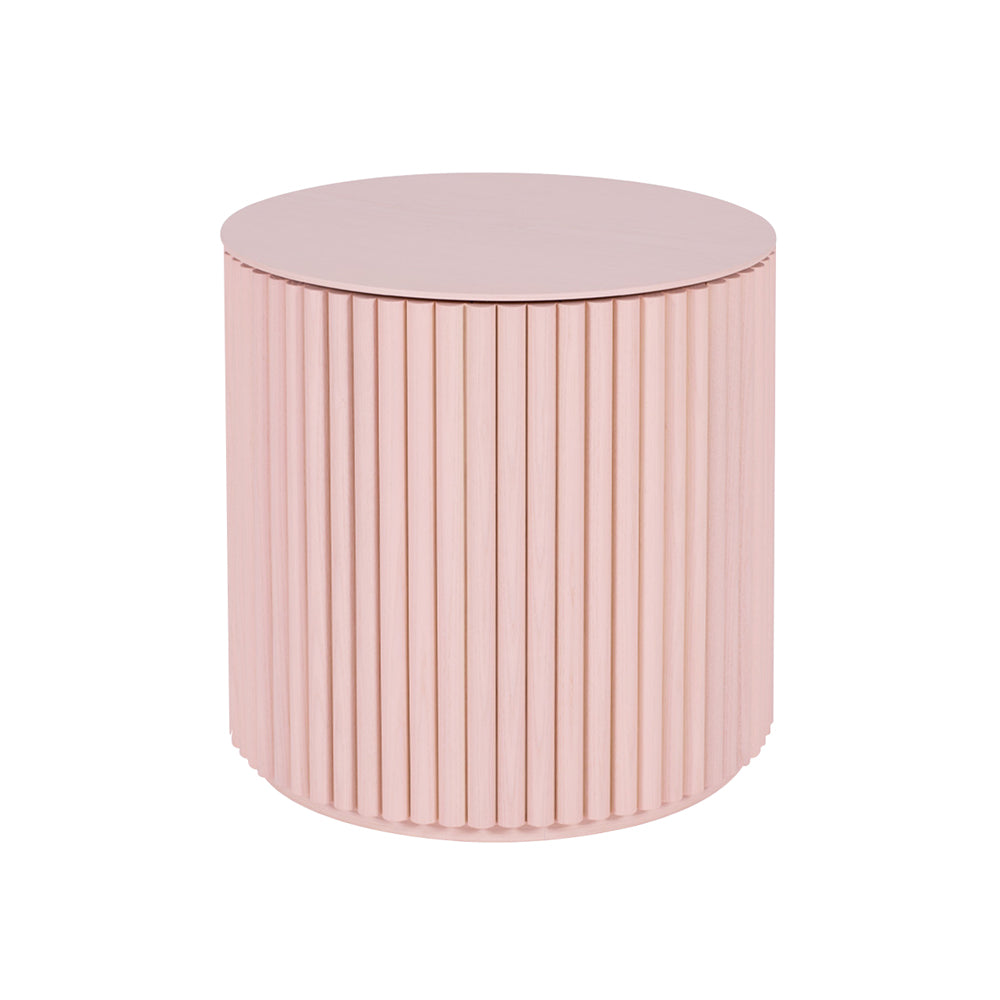 Petit Palais Side Table: Low + Dusty Pink Stained Ash + Dusty Pink Stained Ash