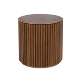Petit Palais Side Table: Low + Teak Stained  Ash + Teak Stained Ash