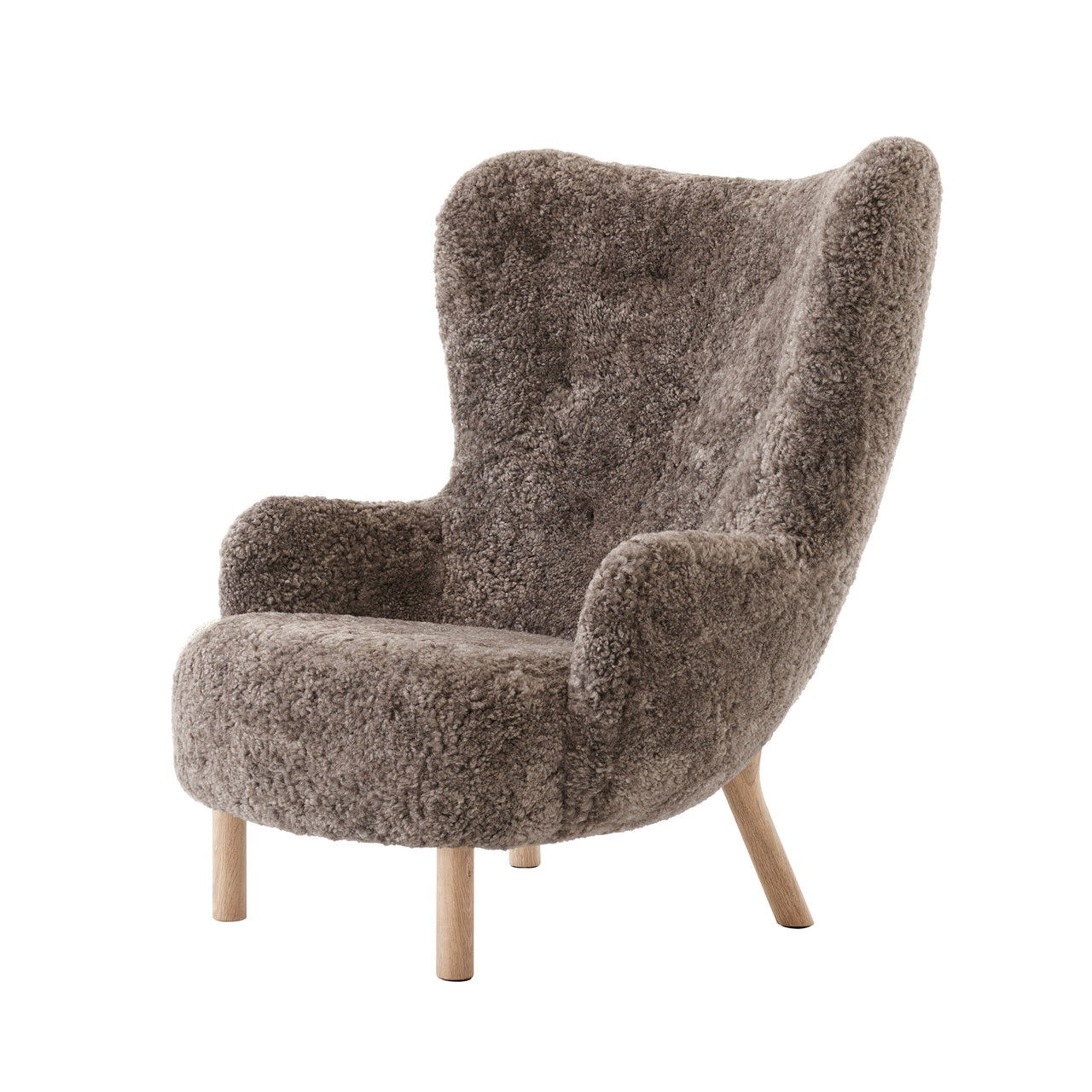 Petra Lounge Chair VB3: Oiled Oak + Sheepskin Sahara
