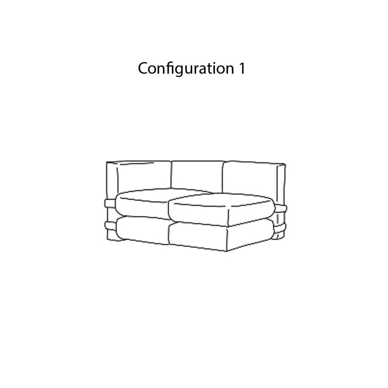 Pillow X Kassl Edition Modular Sofa: Leather + Configuration 1