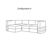 Pillow Modular Sofa: Leather + Configuration 4