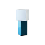 Pivot ATD7 Portable Table Lamp: Blue Silver