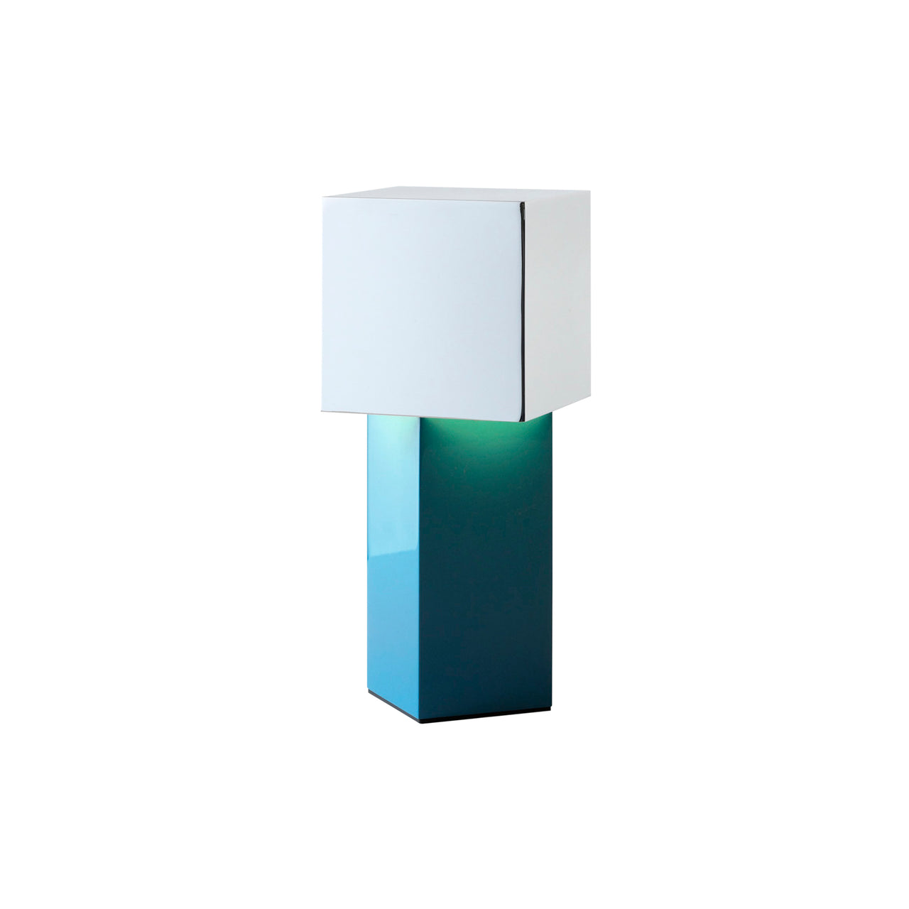 Pivot ATD7 Portable Table Lamp: Blue Silver