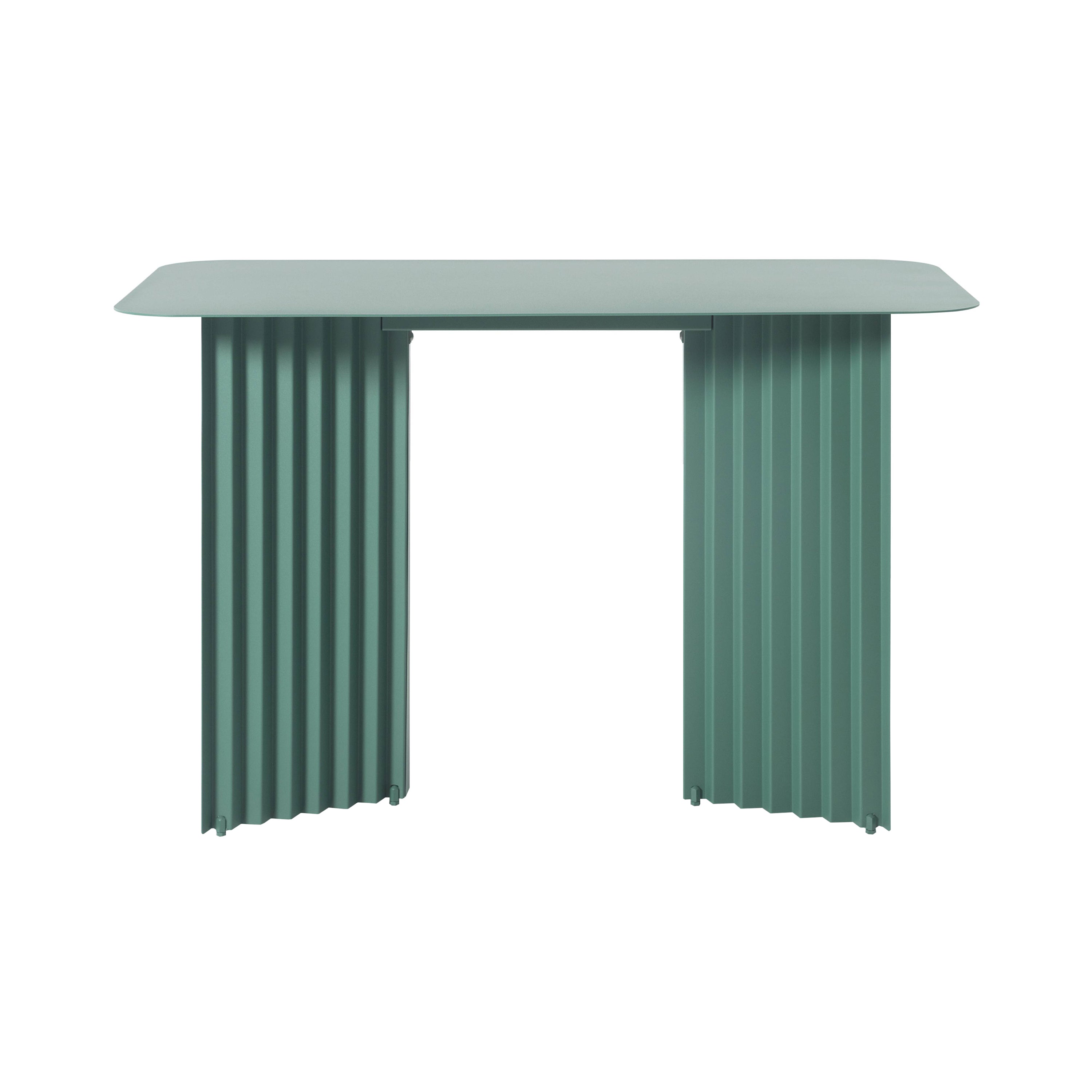 Plec Desk: Steel + Green
