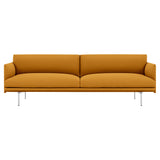 Outline 3-Seater Sofa: Polished Aluminum