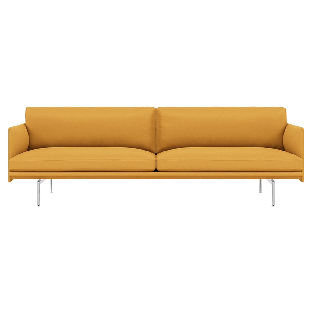 Outline 3-Seater Sofa: Polished Aluminum