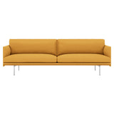 Outline 3-Seater Sofa: Polished Aluminum