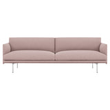 Outline 3-Seater Sofa: Polished Aluminum