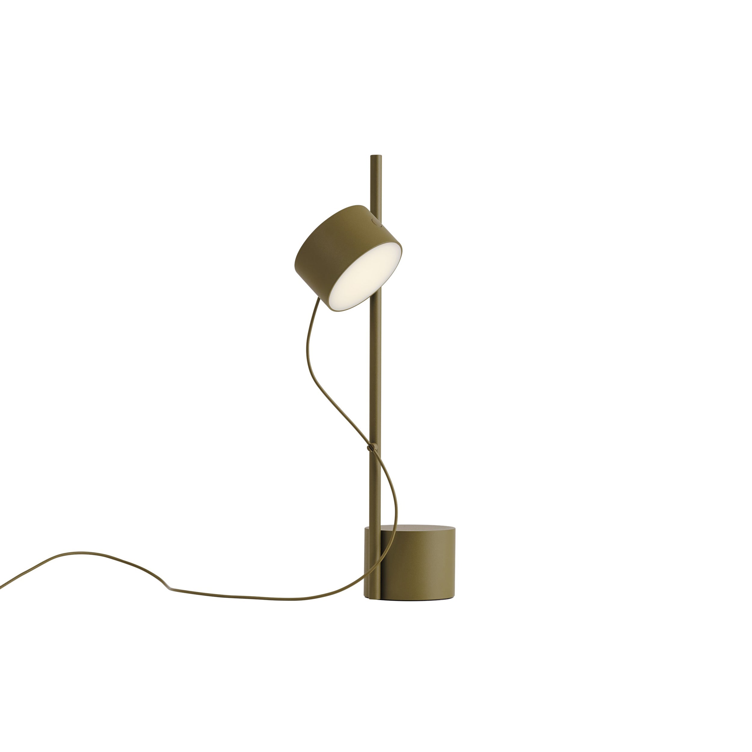 Post Table Lamp - Quick Ship + Brown Green