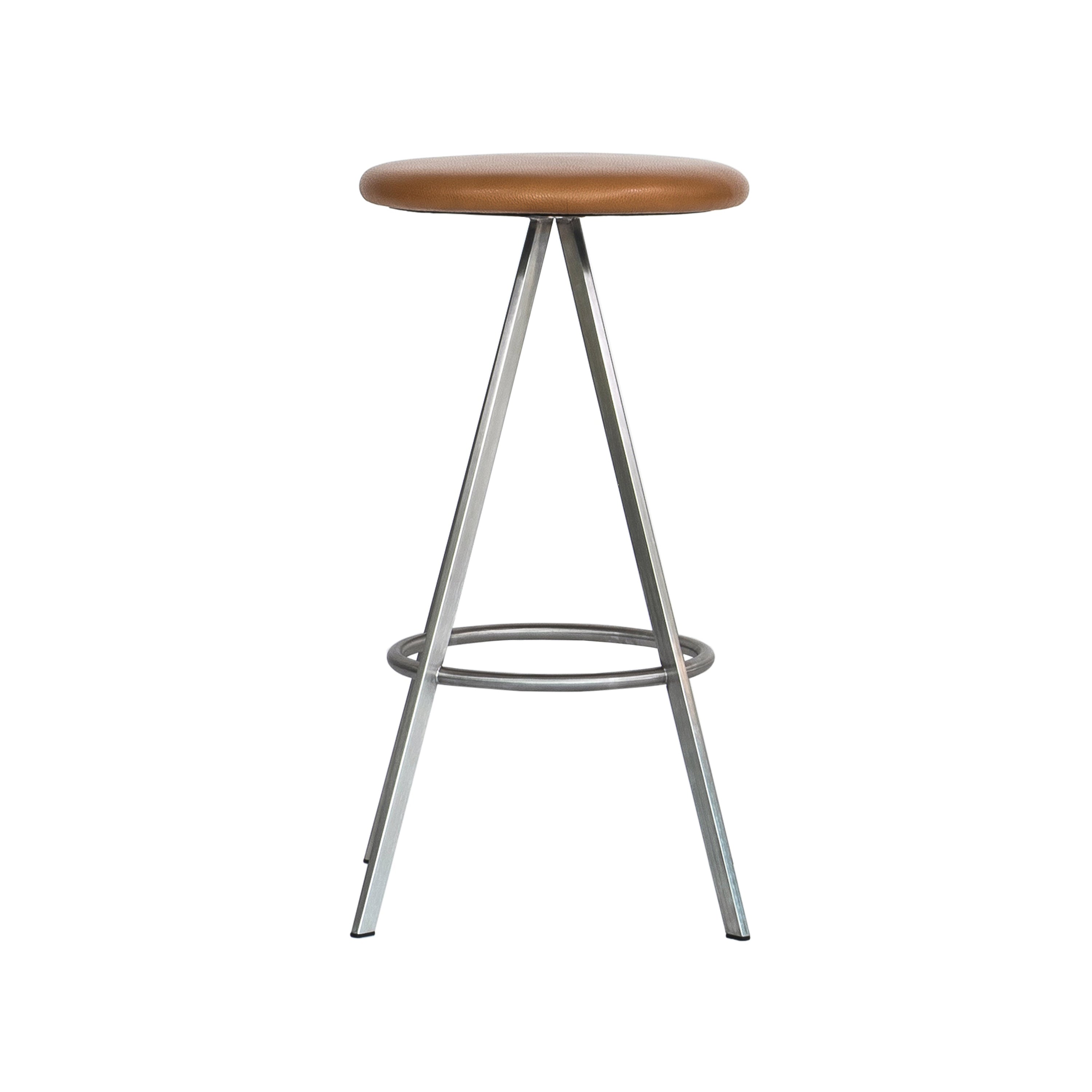 Quad-Space Bar + Counter Stool: Counter + Tan Leather