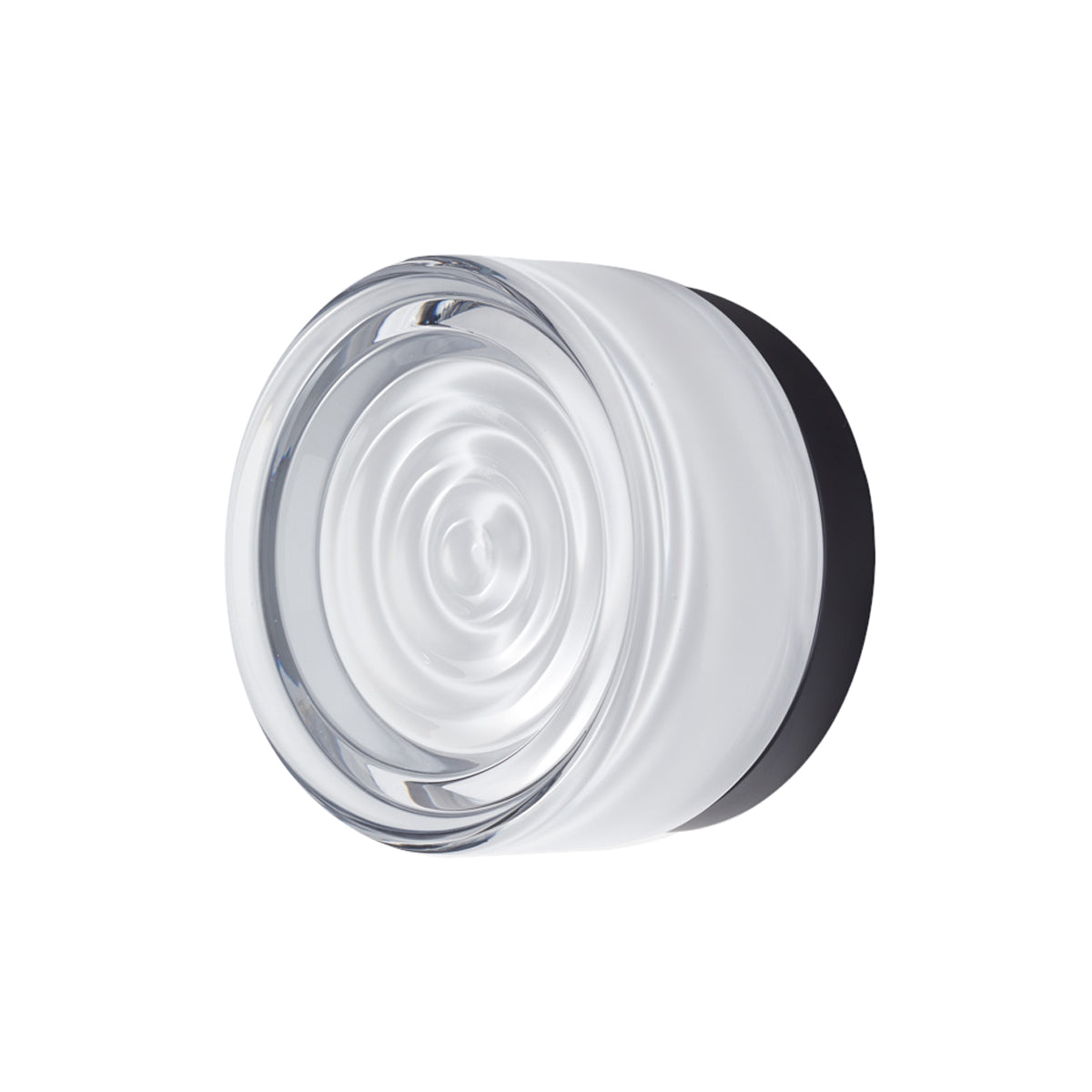 Ripple Sconce: White Interior Glass Finish + Black Anodized