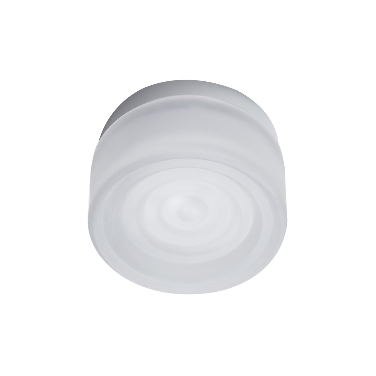 Ripple Flush Mount: Frosted + Natural Anodized