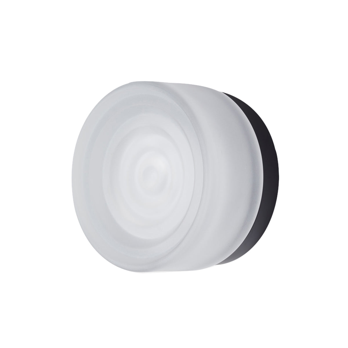 Ripple Sconce: Frosted Glass Finish + Black Anodized