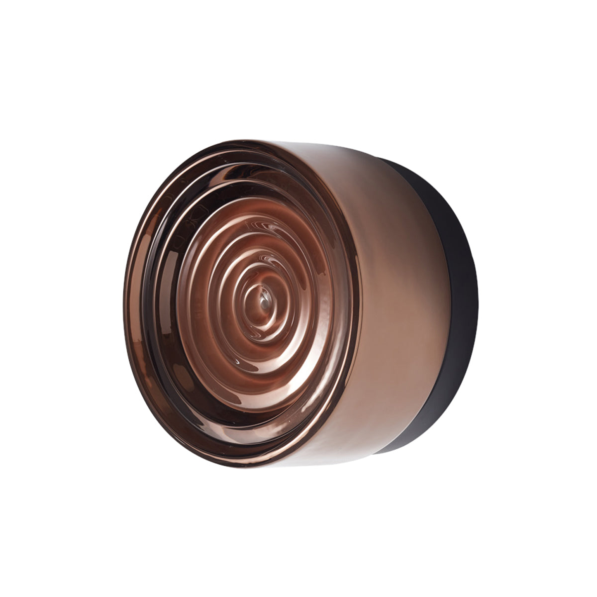 Ripple Sconce: Copper Exterior Glass Finish + Black Anodized