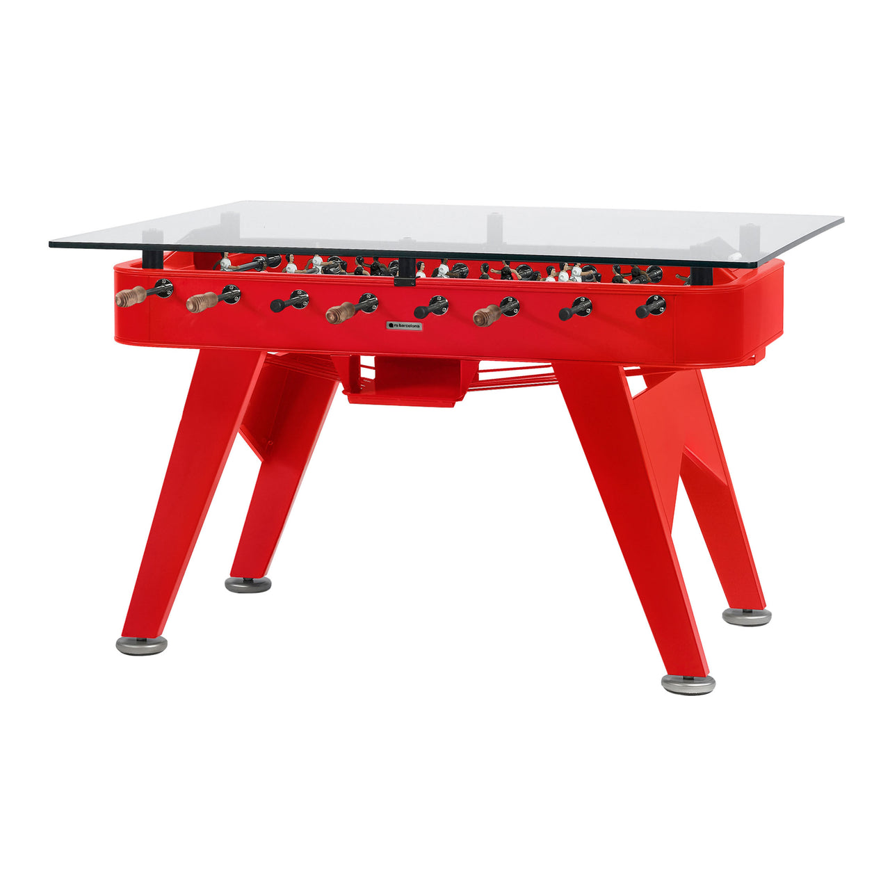 RS2 Rectangle Dining Football Table: Traffic Red