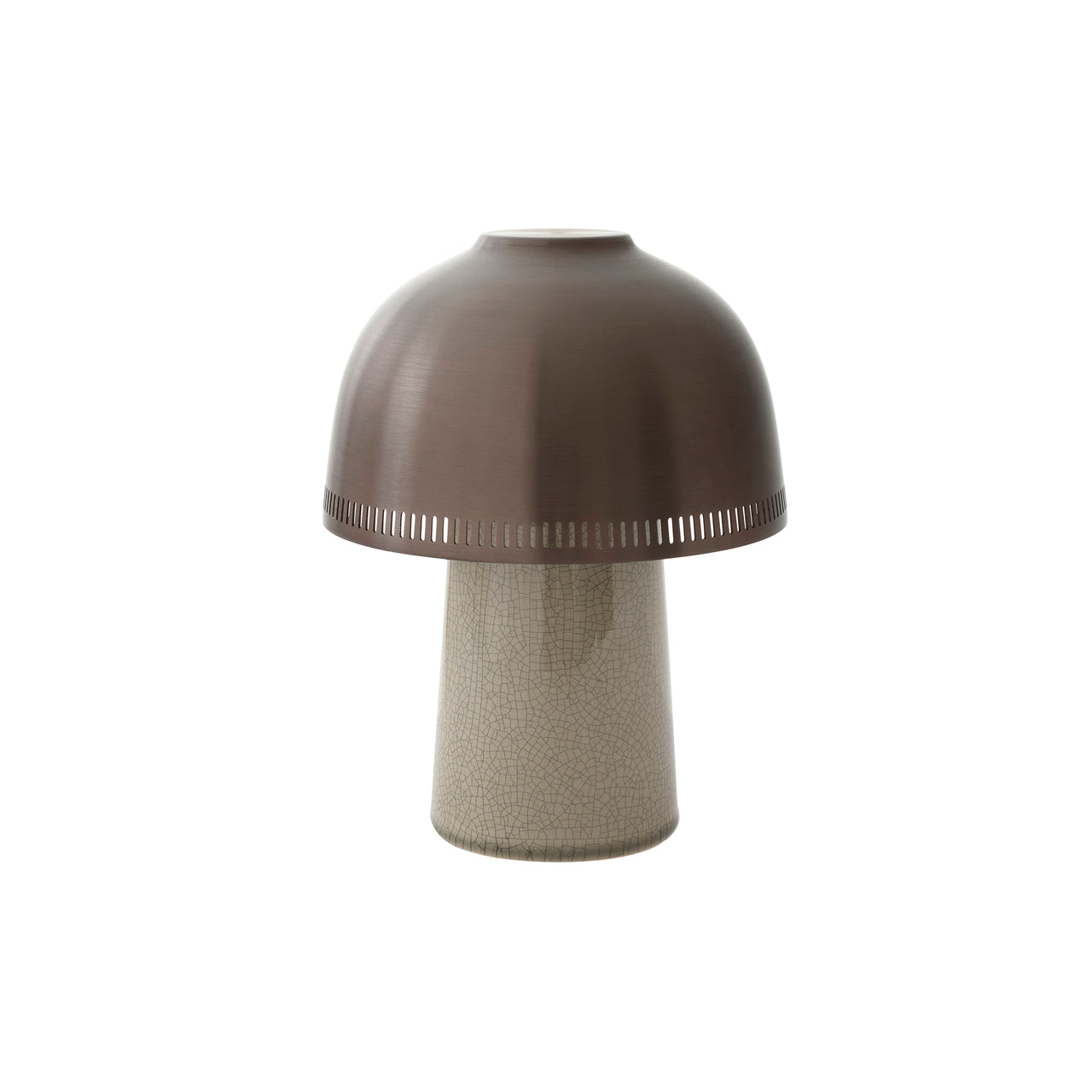 Raku SH8 Portable Table Lamp: Beige Grey + Bronzed