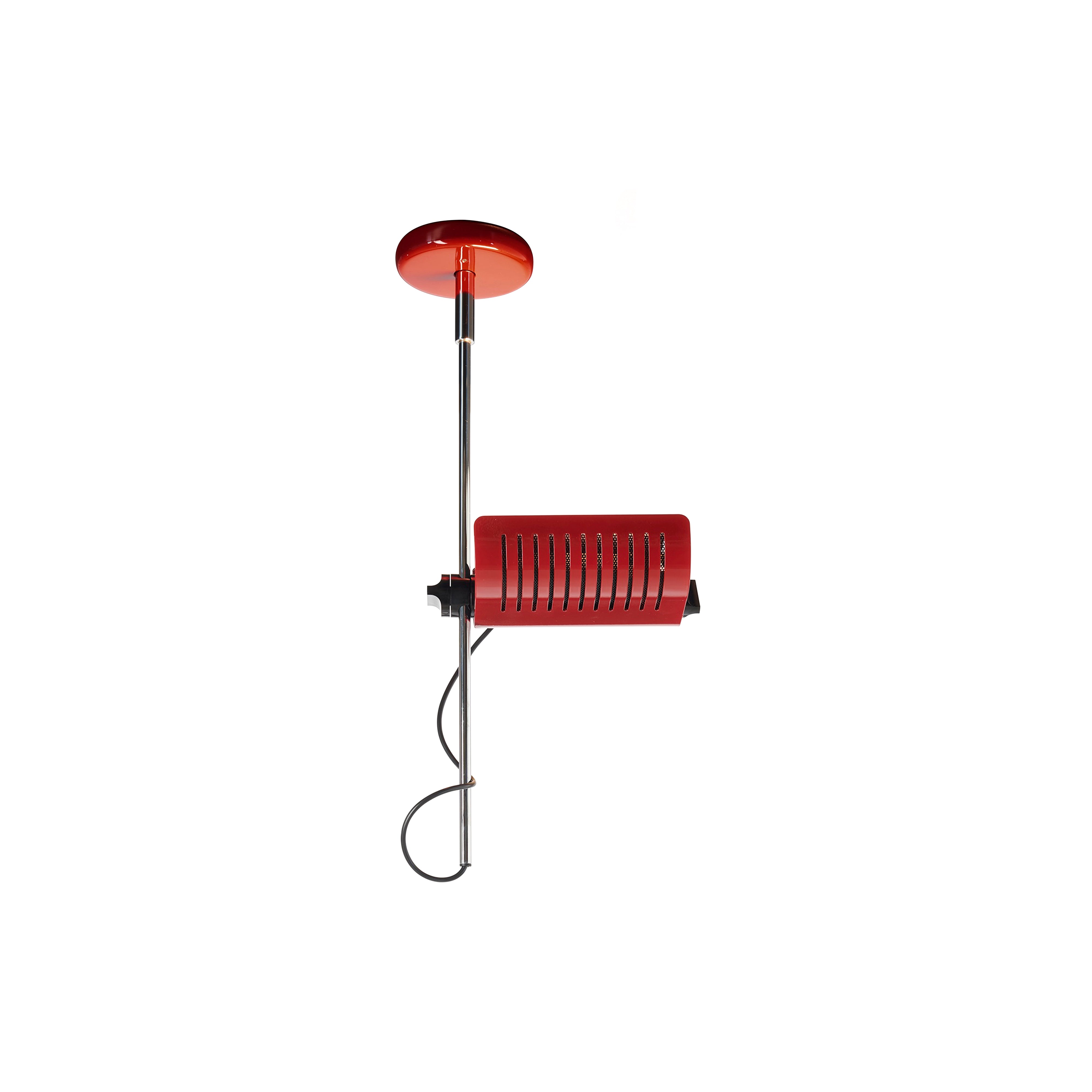 Colombo Suspension Lamp: Red + Chromium Plated