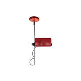 Colombo Suspension Lamp: Red + Chromium Plated