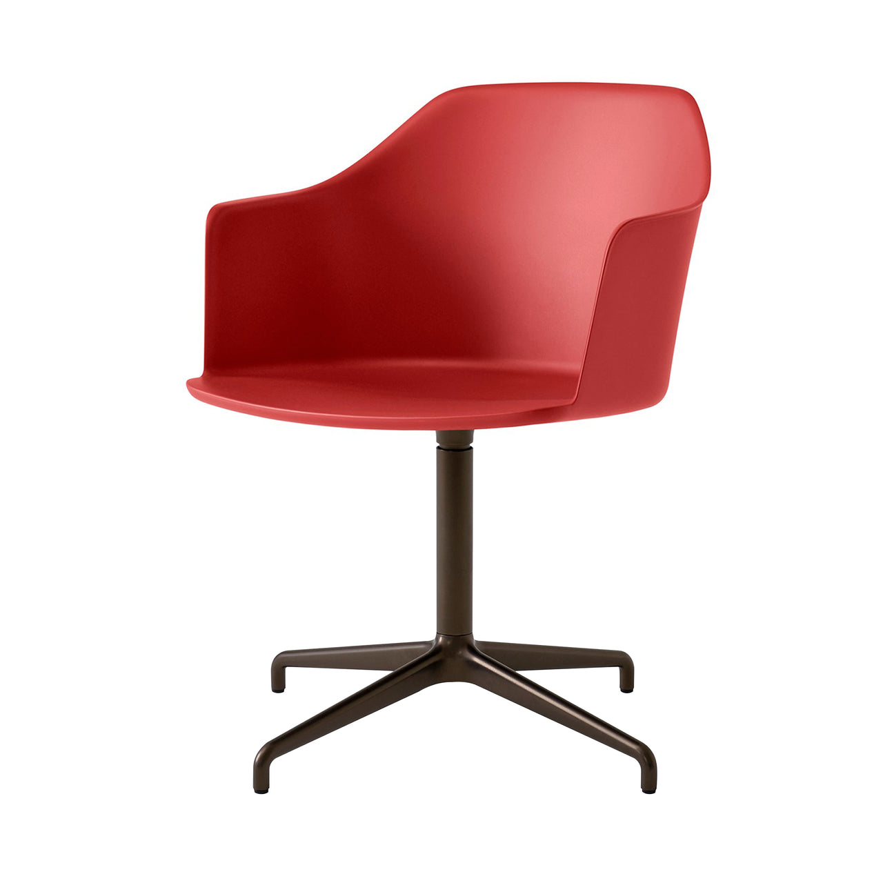 Rely Armchair HW43: Vermilion Red + Bronze
