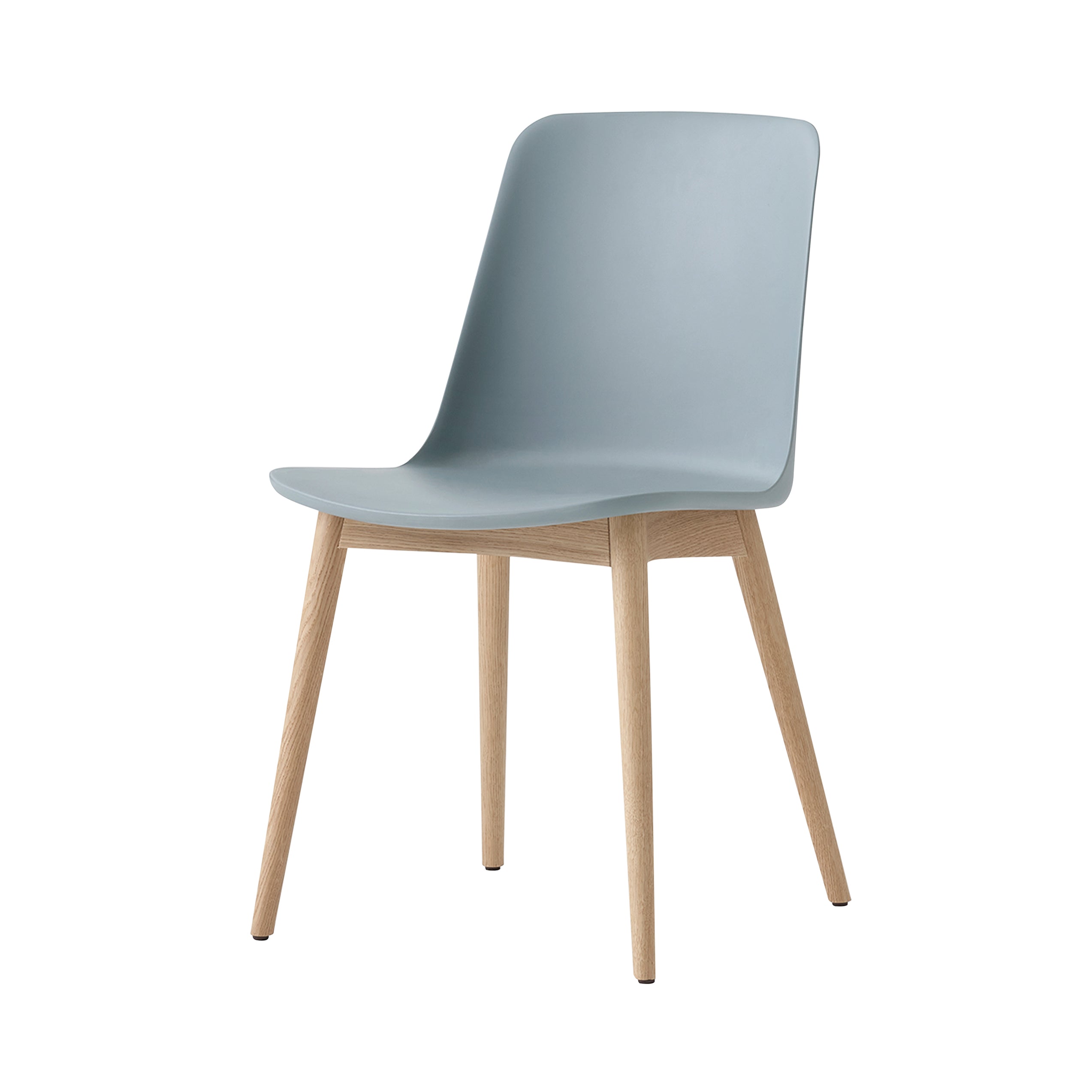 Rely Side Chair HW71: Light Blue + Clear Lacquered Oak