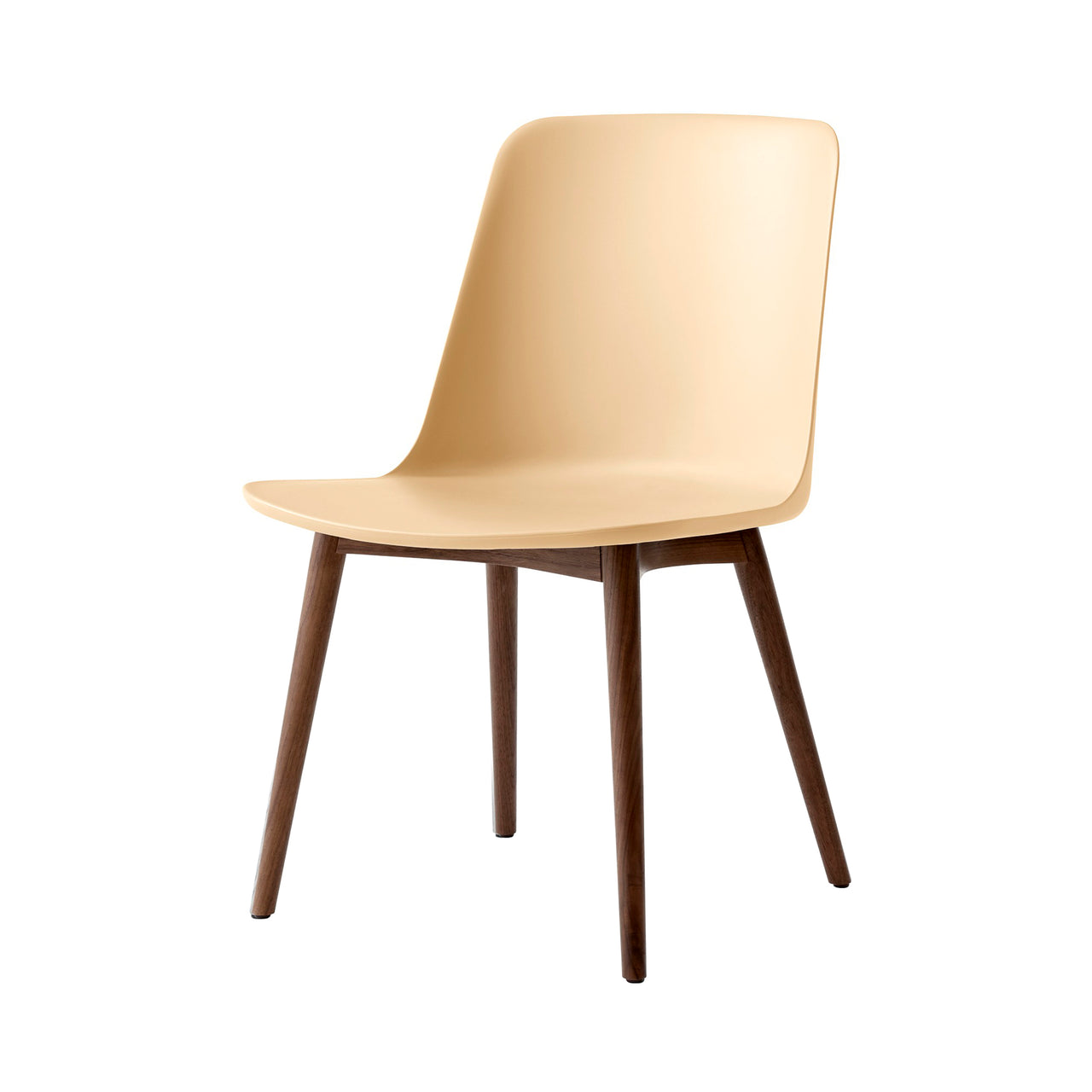 Rely Side Chair HW71: Beige Sand + Lacquered Walnut