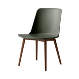 Rely Side Chair HW71: Bronze Green + Lacquered Walnut