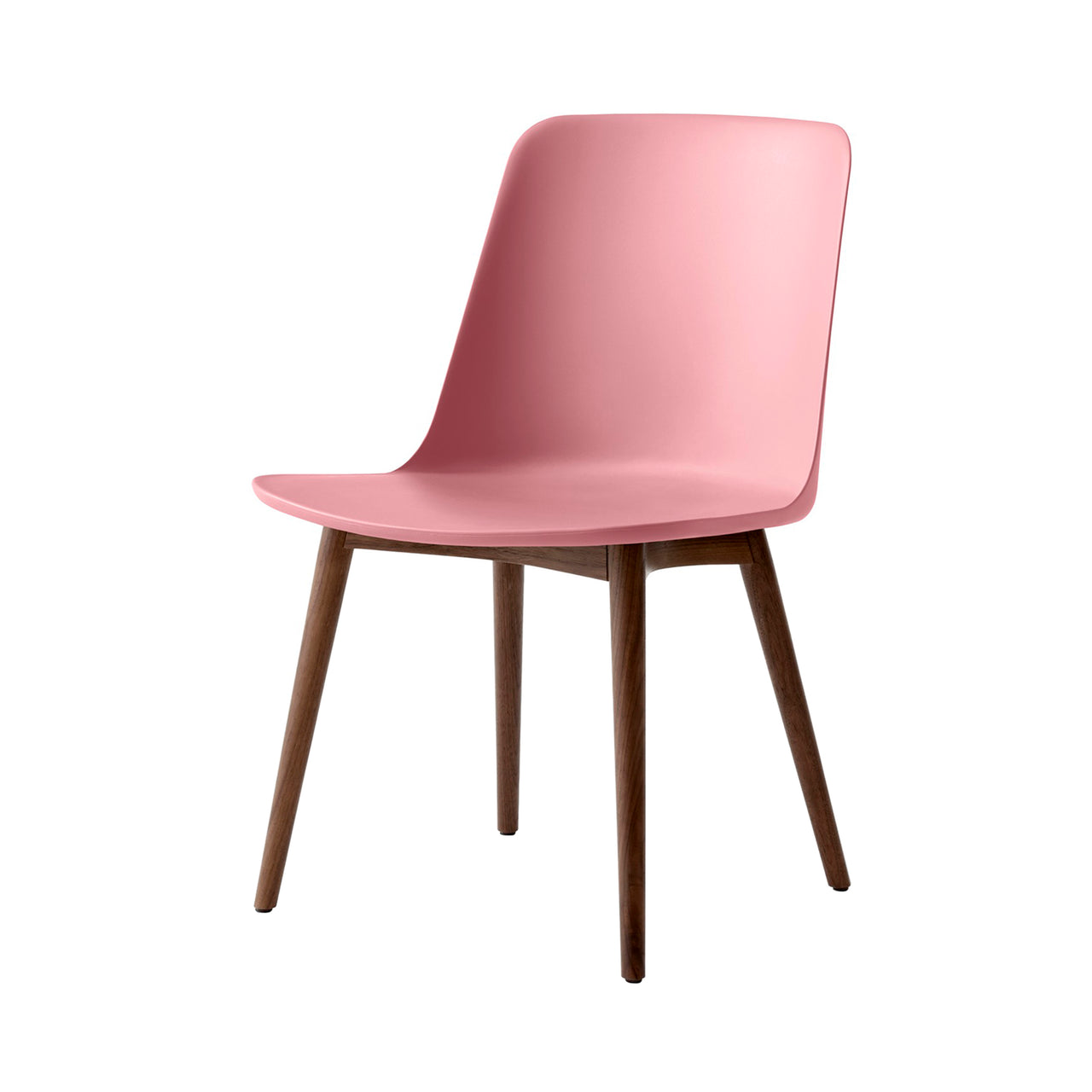 Rely Side Chair HW71: Soft Pink + Lacquered Walnut