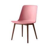Rely Side Chair HW71: Soft Pink + Lacquered Walnut