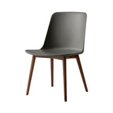 Rely Side Chair HW71: Stone Grey + Lacquered Walnut