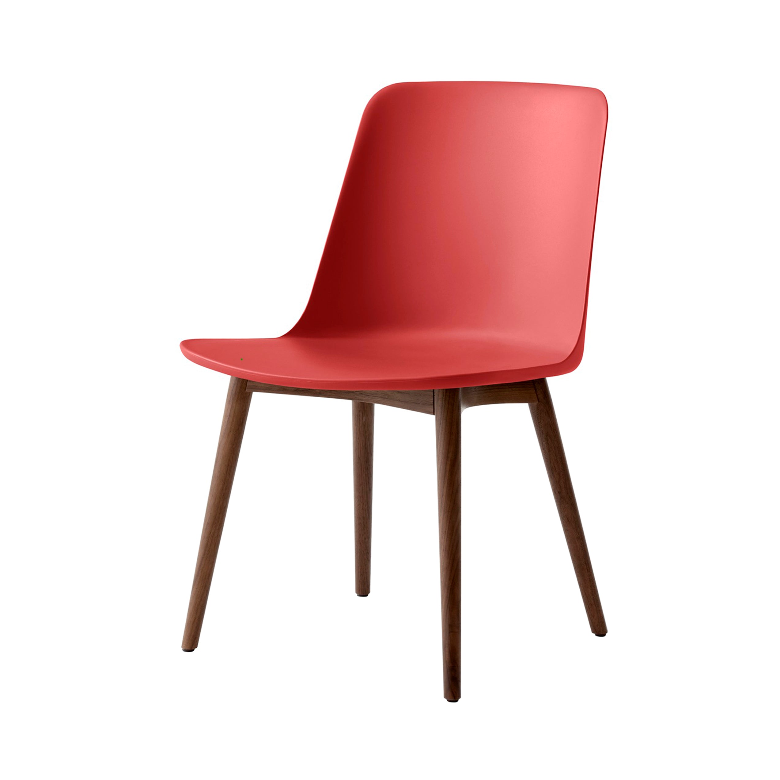 Rely Side Chair HW71: Vermilion Red + Lacquered Walnut