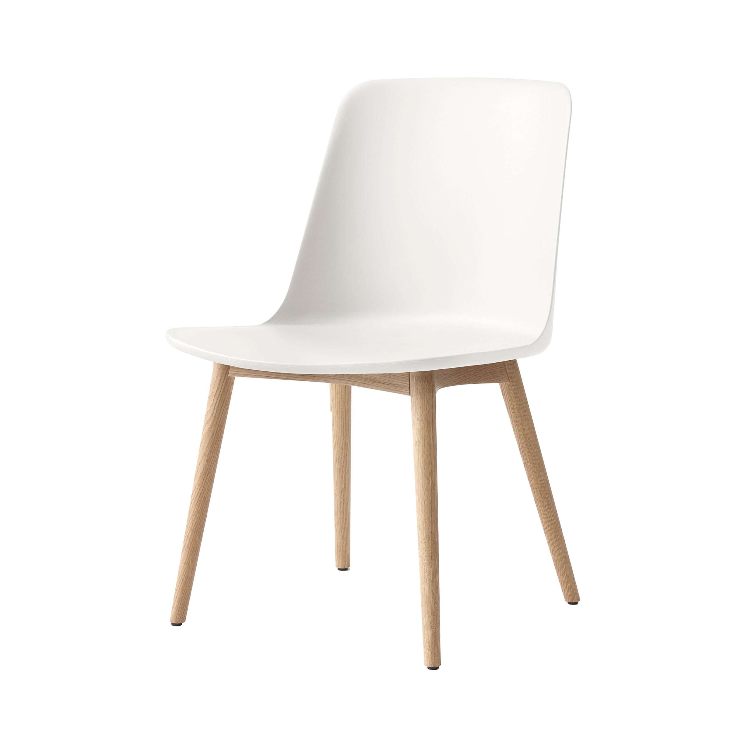 Rely Side Chair HW71: White + Clear Lacquered Oak