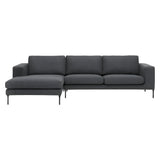 Neo Sectional Sofa: Left + Black Nickel