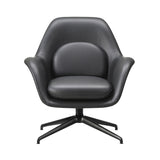 Swoon Lounge Chair Petit: Swivel Base + Black Steel