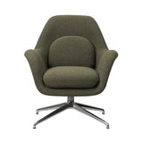 Swoon Lounge Chair Petit: Swivel Base + Polished Aluminum