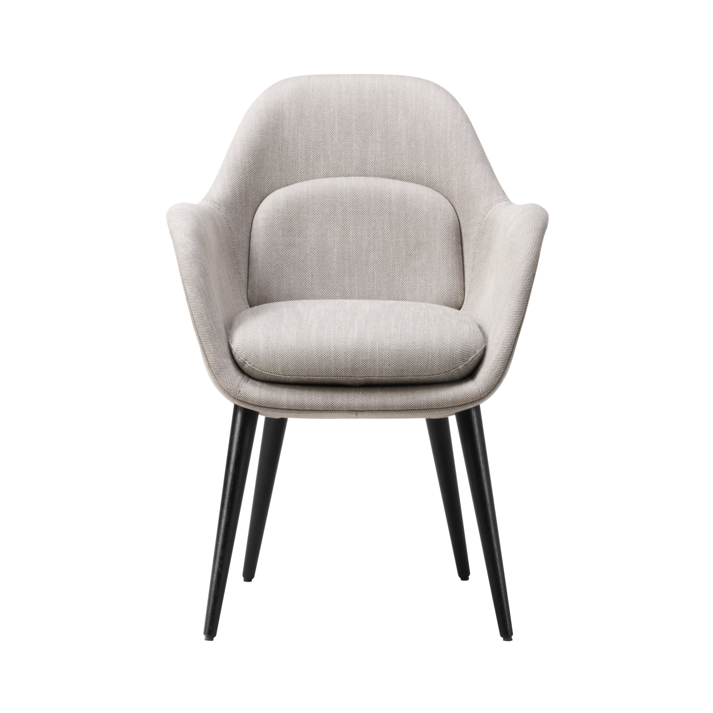 Swoon Dining Armchair: Black Lacquered