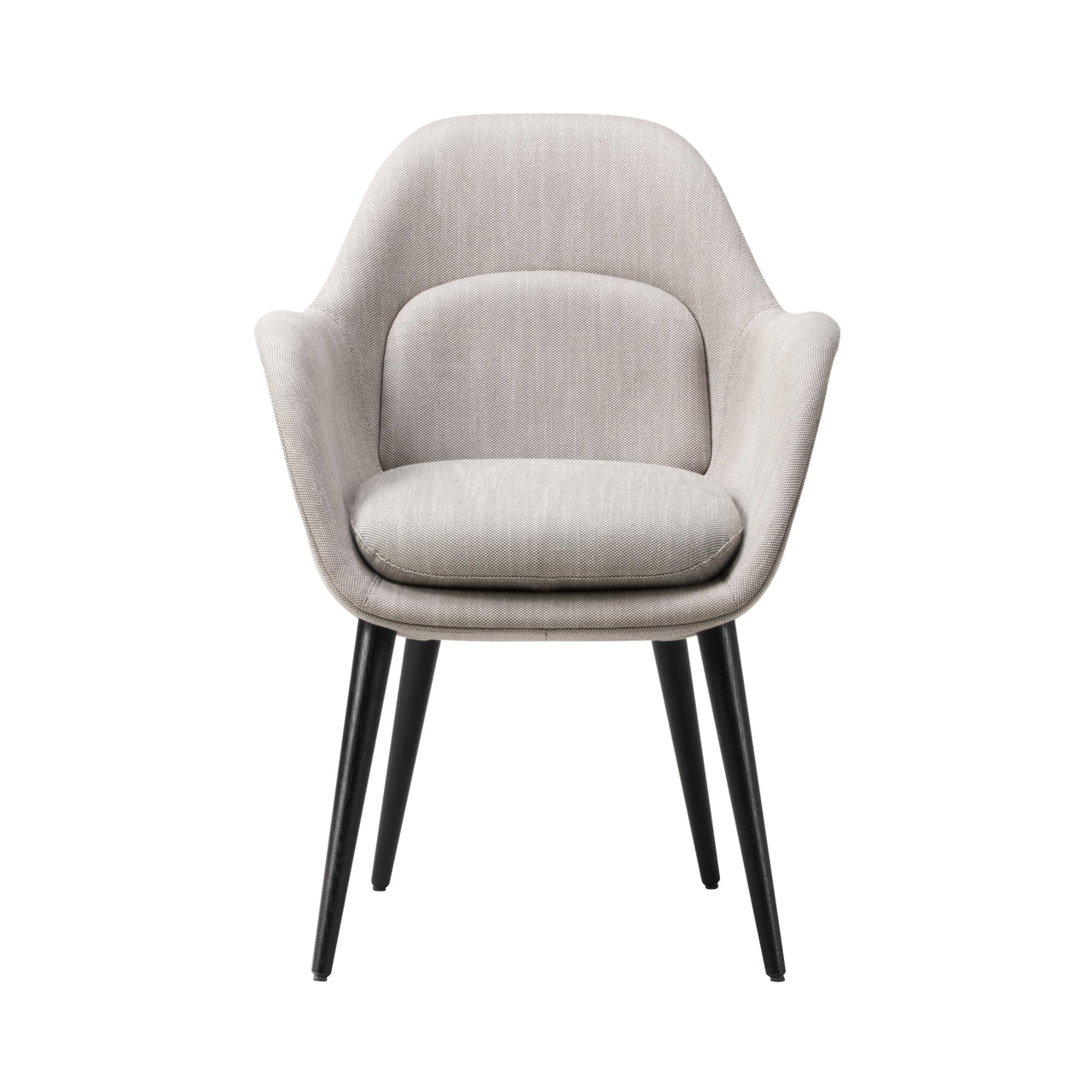 Swoon Dining Armchair: Black Lacquered