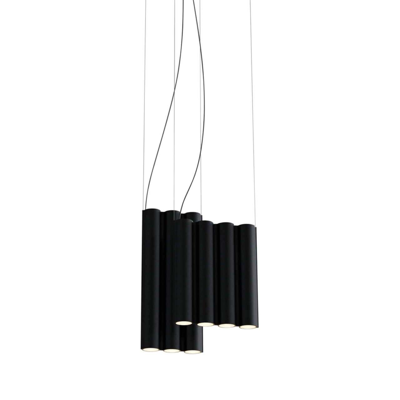 Silo 11 Suspension Lamp: Textured Black