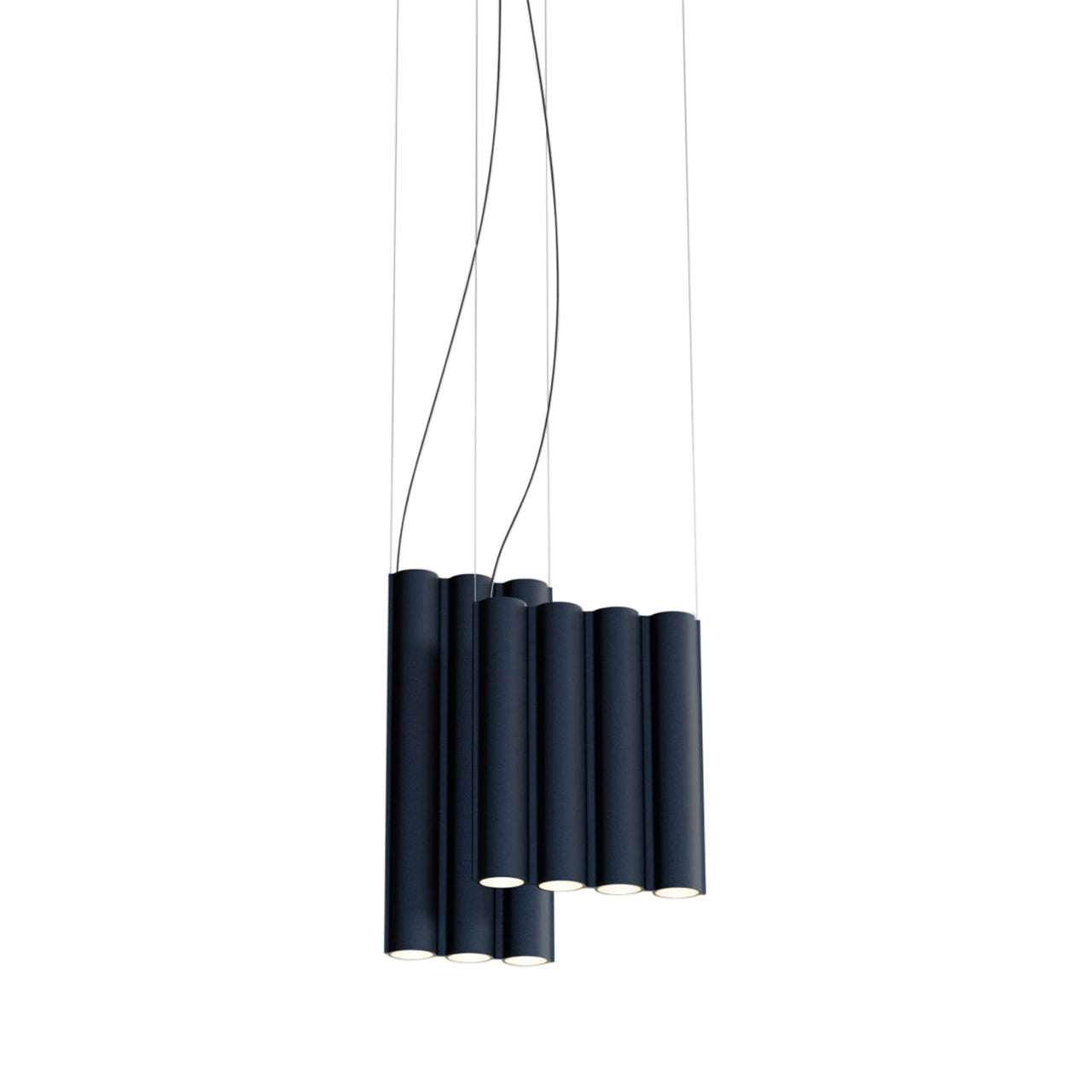 Silo 11 Suspension Lamp: Textured Midnight Blue