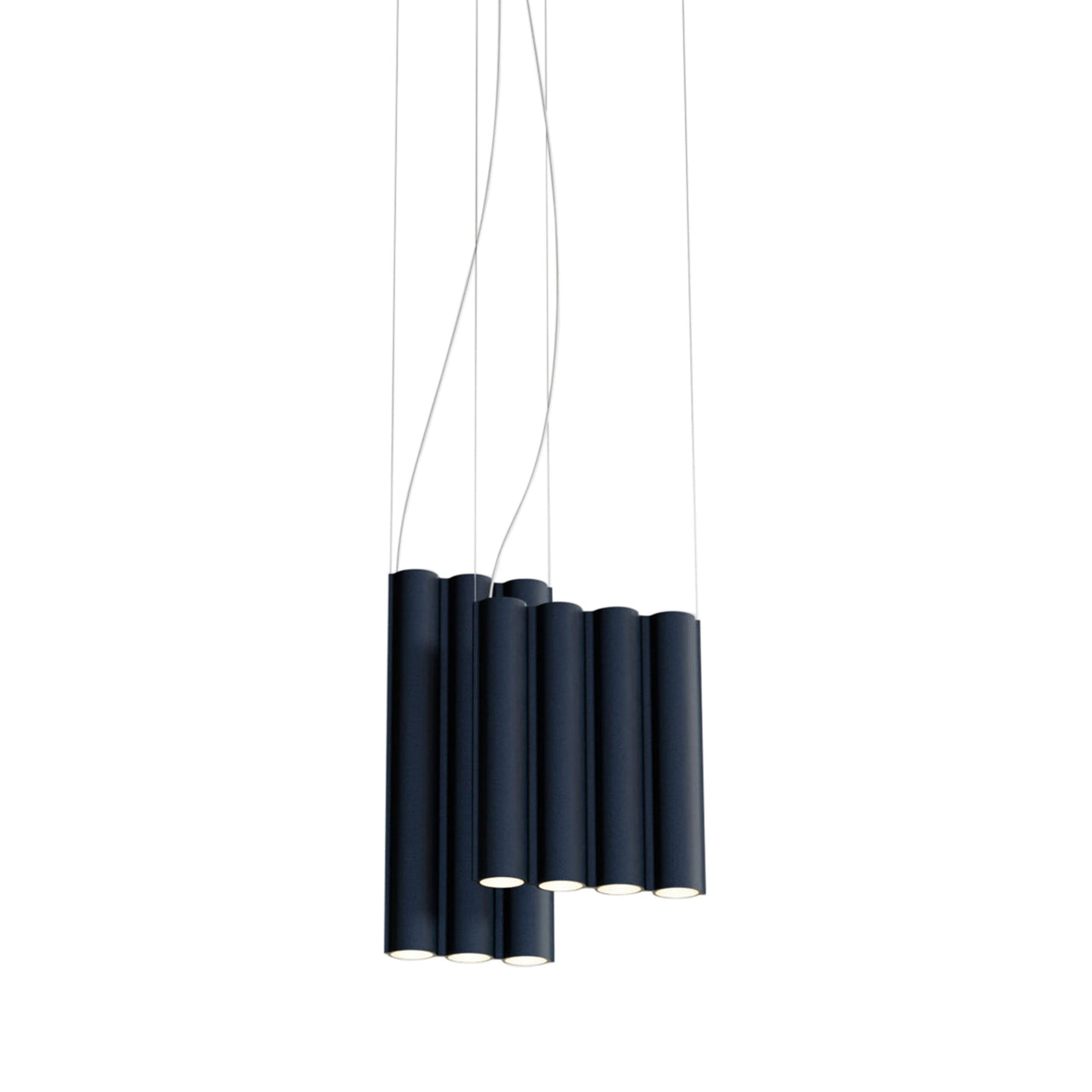Silo 11 Suspension Lamp: Textured Midnight Blue