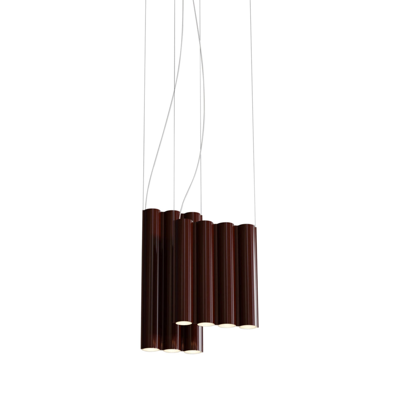 Silo 11 Suspension Lamp: Glossy Oxblood