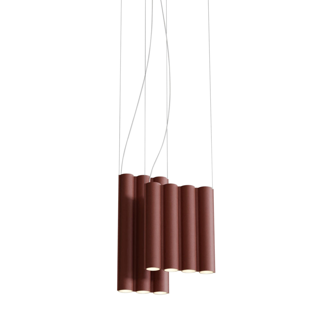 Silo 11 Suspension Lamp: Textured Terracotta