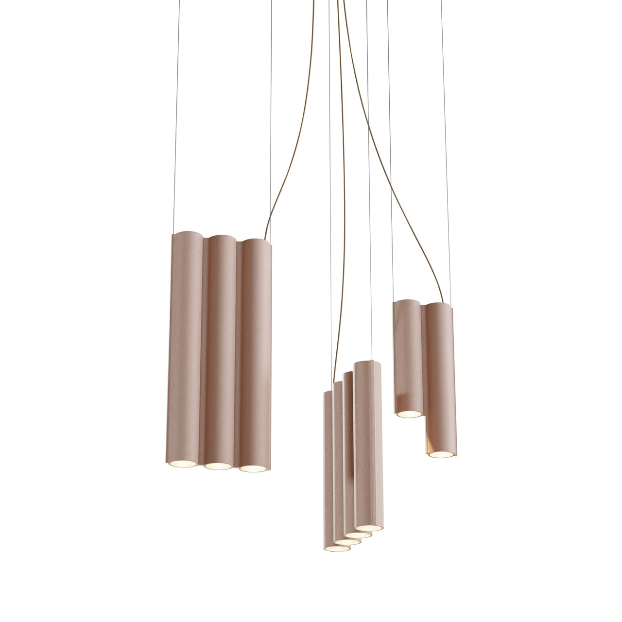 Silo 12 Suspension Lamp: Wrinkled Dusty Pink
