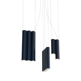 Silo 12 Suspension Lamp: Textured Midnight Blue