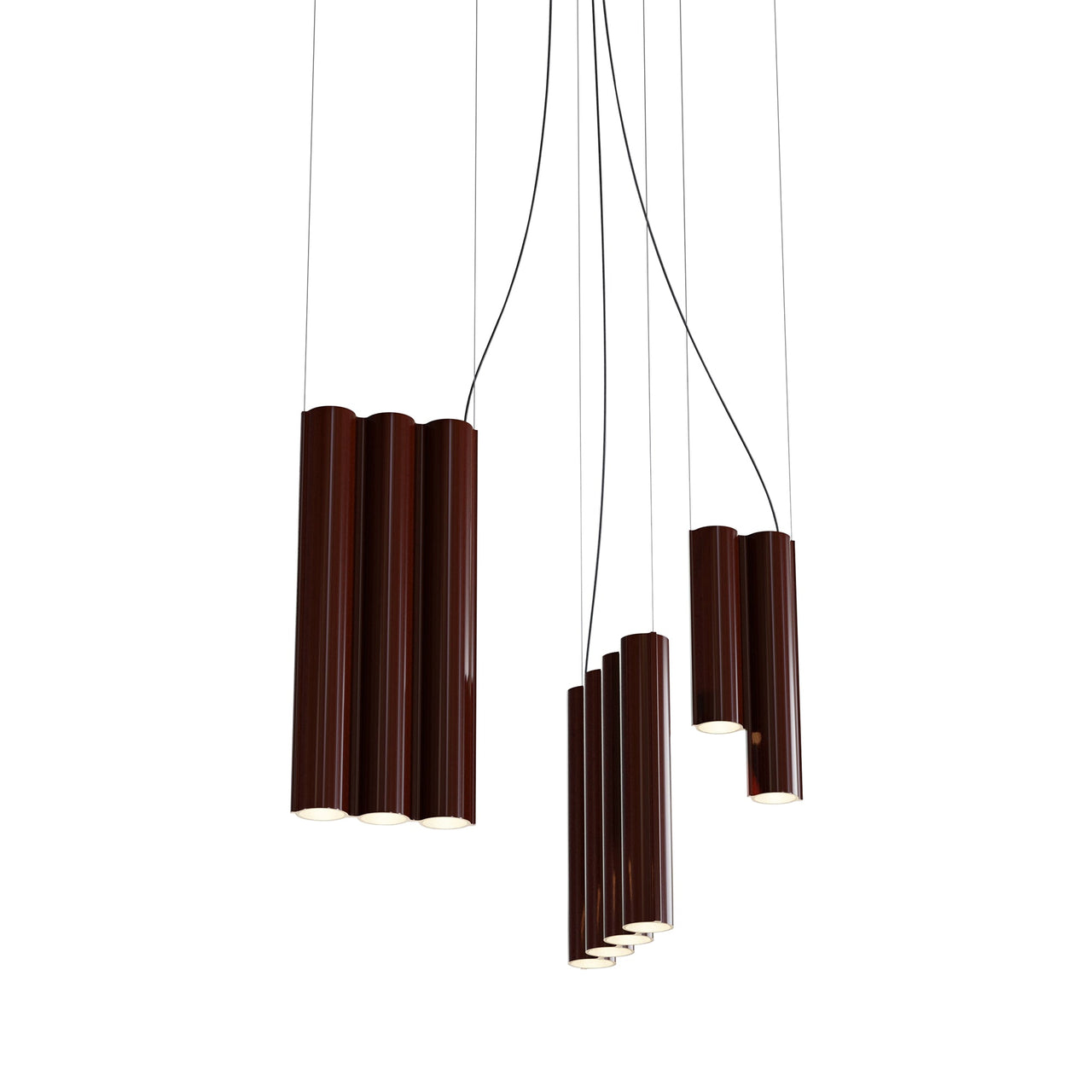 Silo 12 Suspension Lamp: Glossy Oxblood